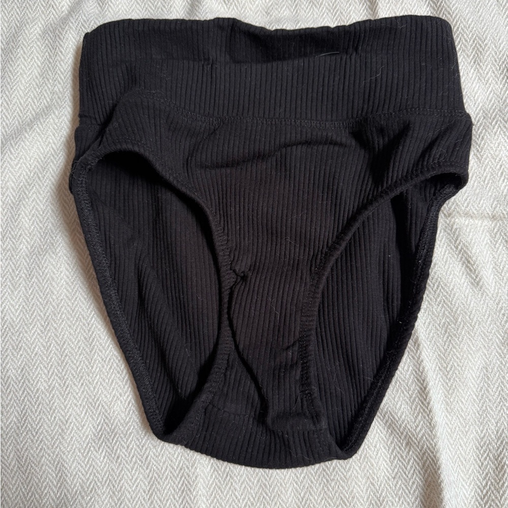 Tiger Friday Black Ribbed Briefs